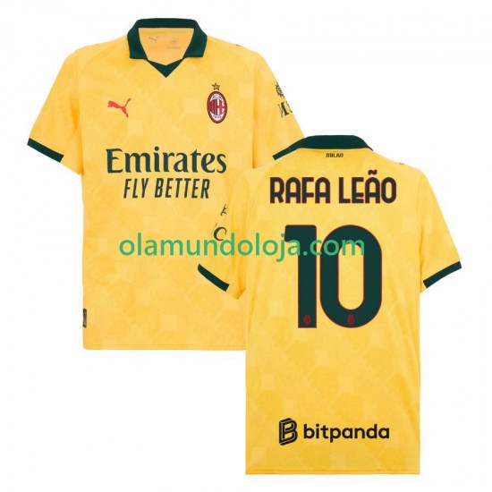 Camisola AC Milan Rafael Leao 10 Homem Equipamento Terceiro 2025-2026 Manga Curta
